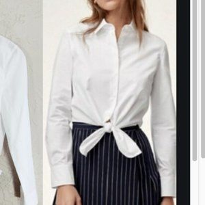 Babaton Aritzia TieFront Button Down Blouse L New